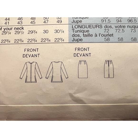 Butterick Sewing pattern 4243 suit long blazer straight skirt size 12 14 - Picture 6 of 6